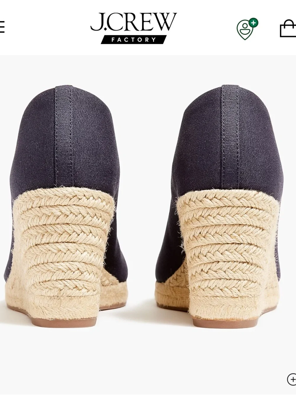 J.CREW Factory navy blue Canvas espadrille wedges,Sz.9,5!NEW